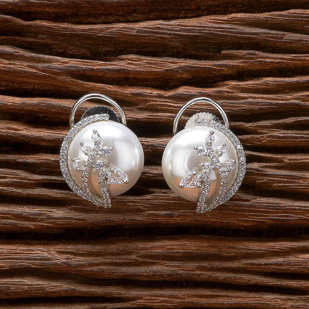 Pearl Bloom Diamond Studs - KraftKarat