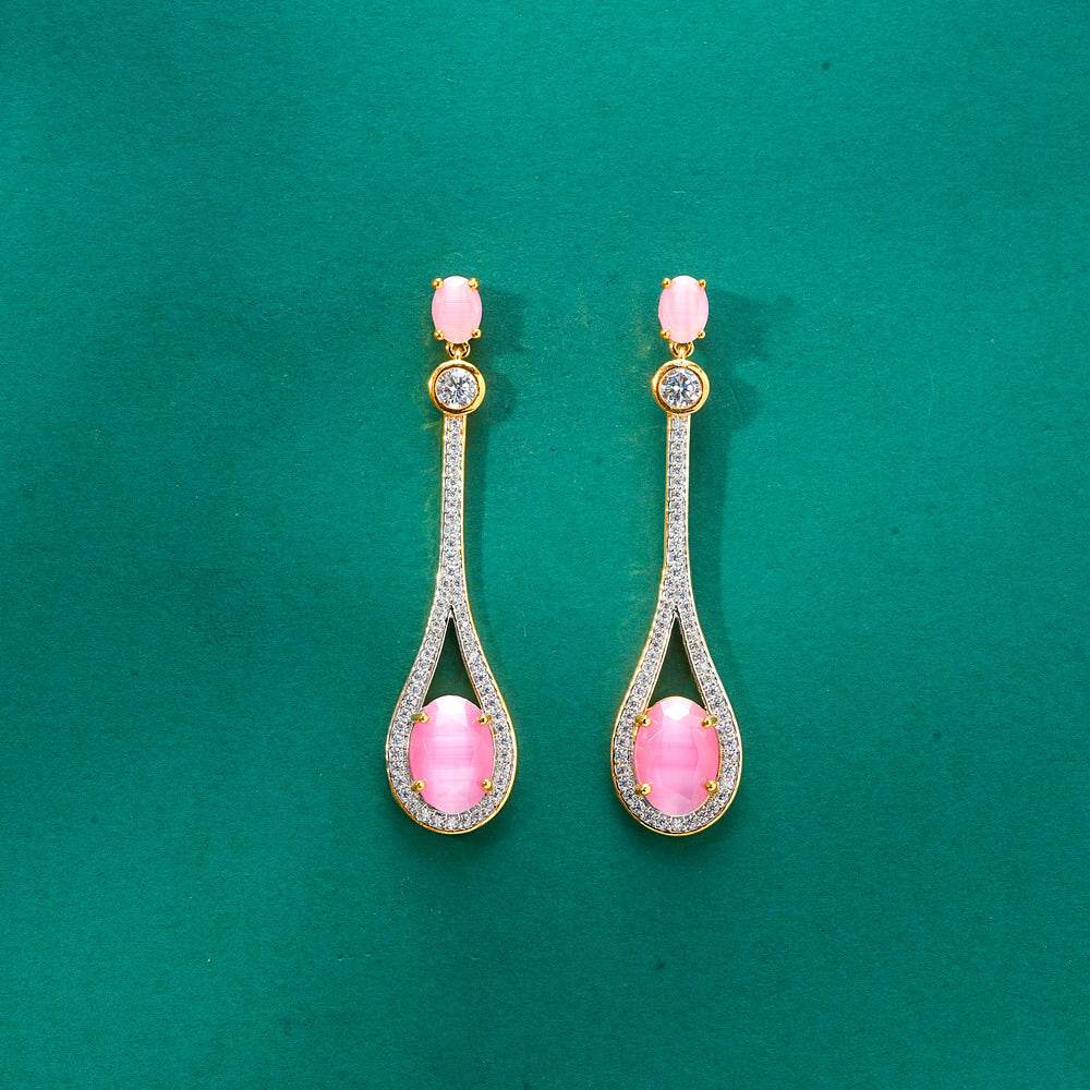 Rose Quartz Diamond Drops - KraftKarat