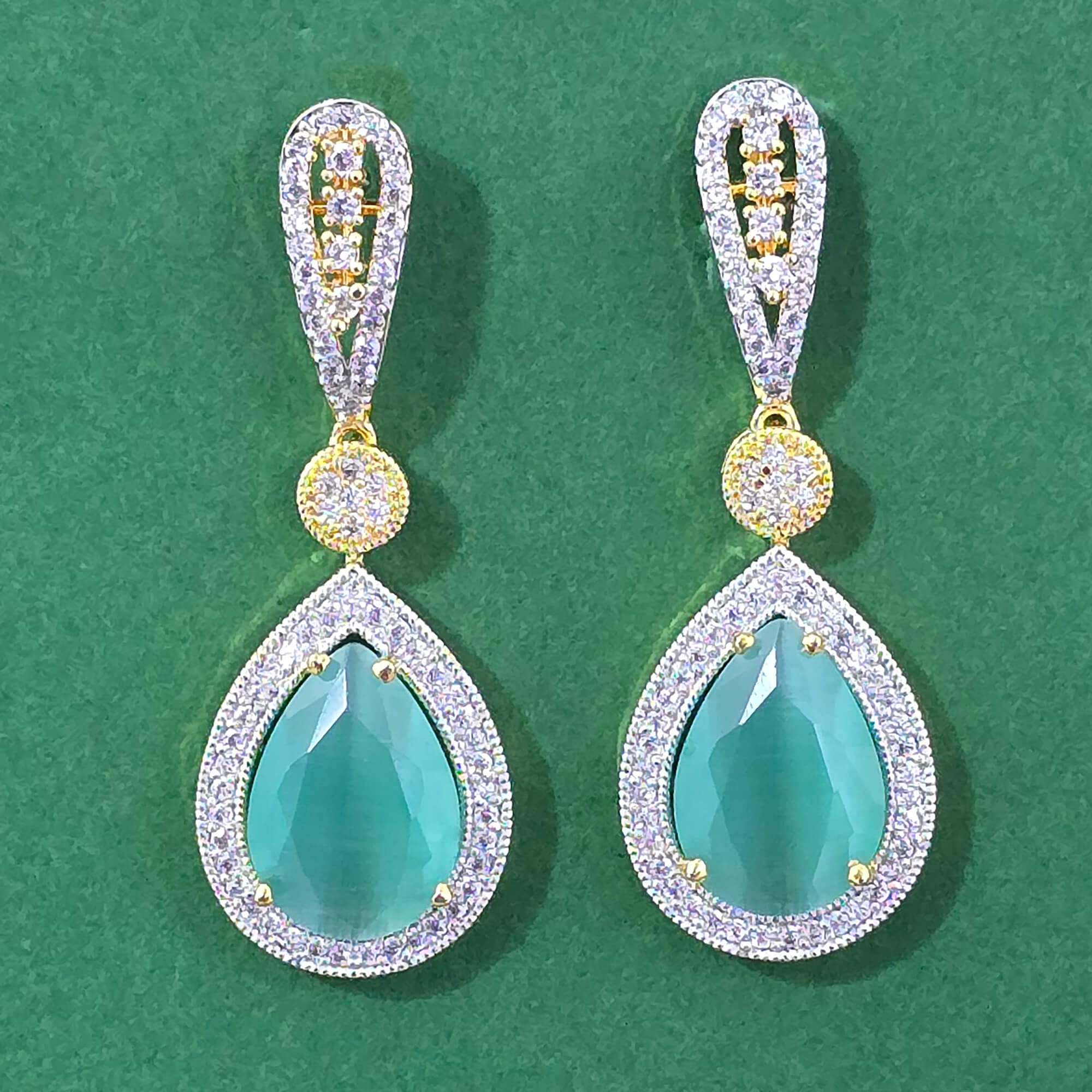 Ultimate Pear Drop Earrings - Mint blue KraftKarat