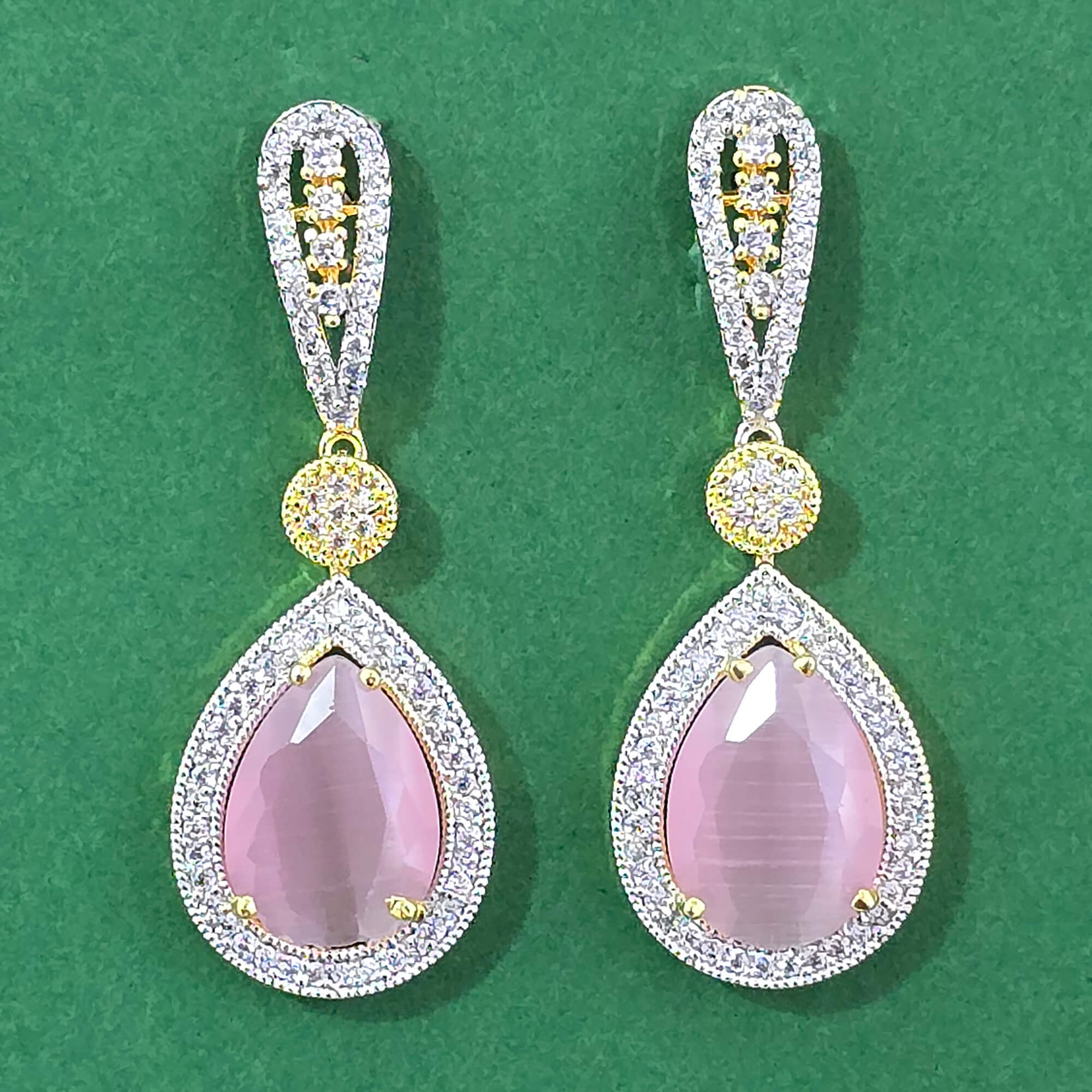 Ultimate Pear Drop Earrings - Light Pink KraftKarat