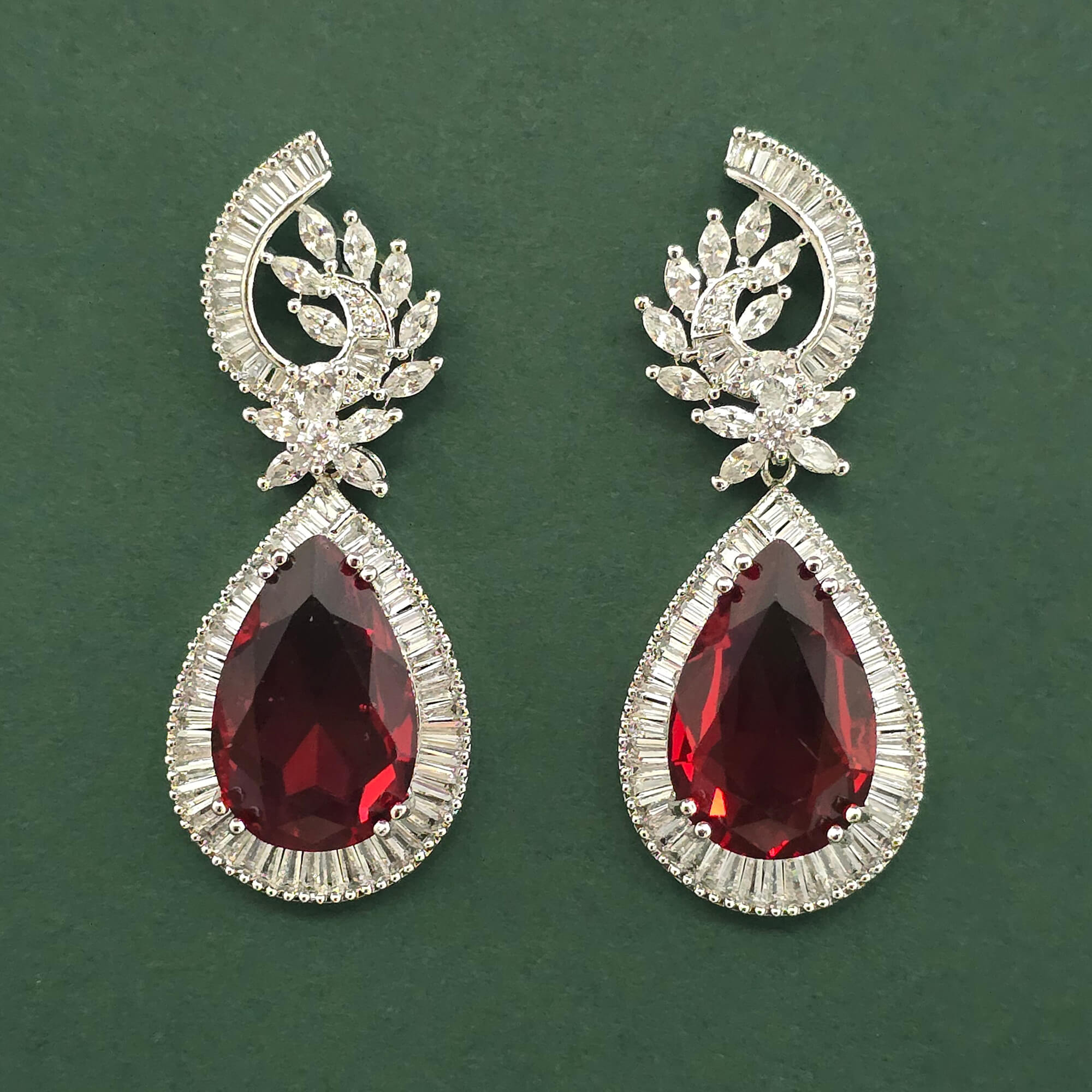 Elegant Teardrop Earrings - Ruby KraftKarat