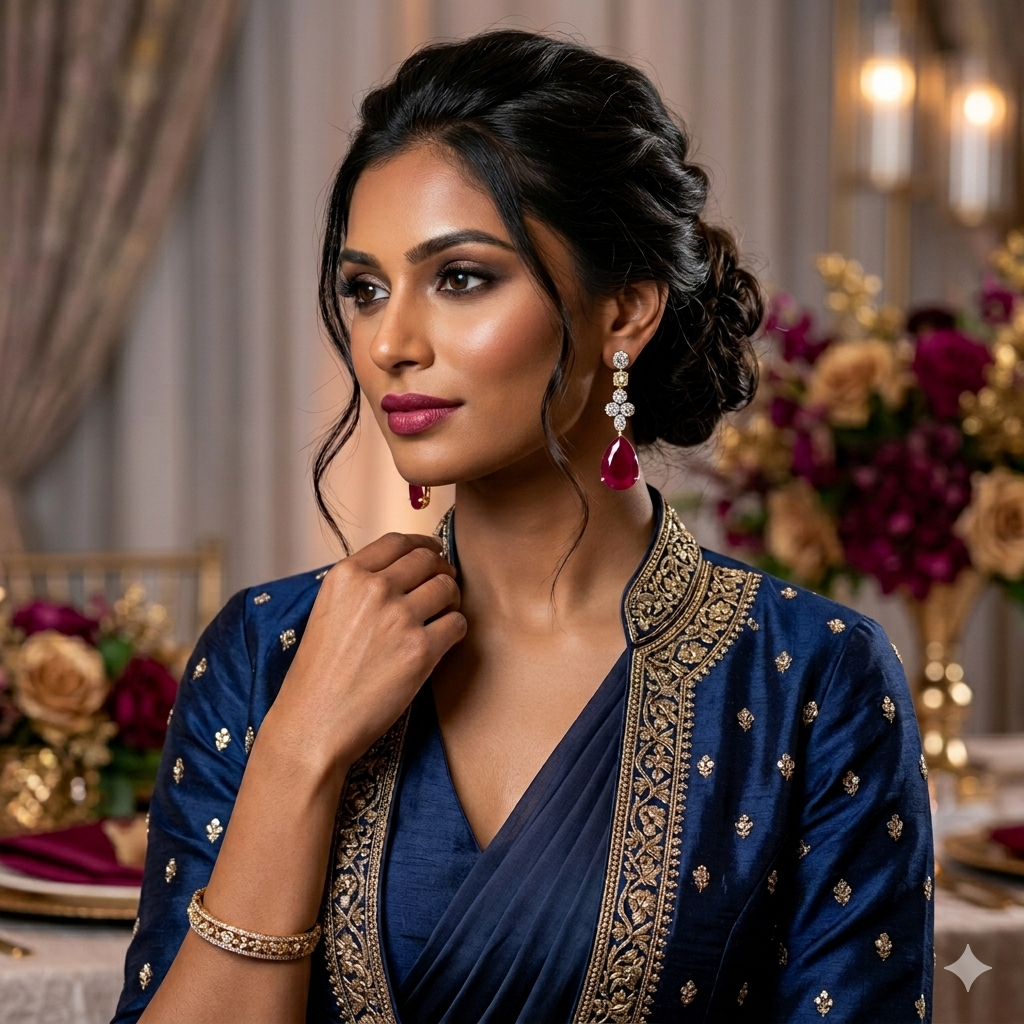 The Royal Ruby Drop Earrings KraftKarat