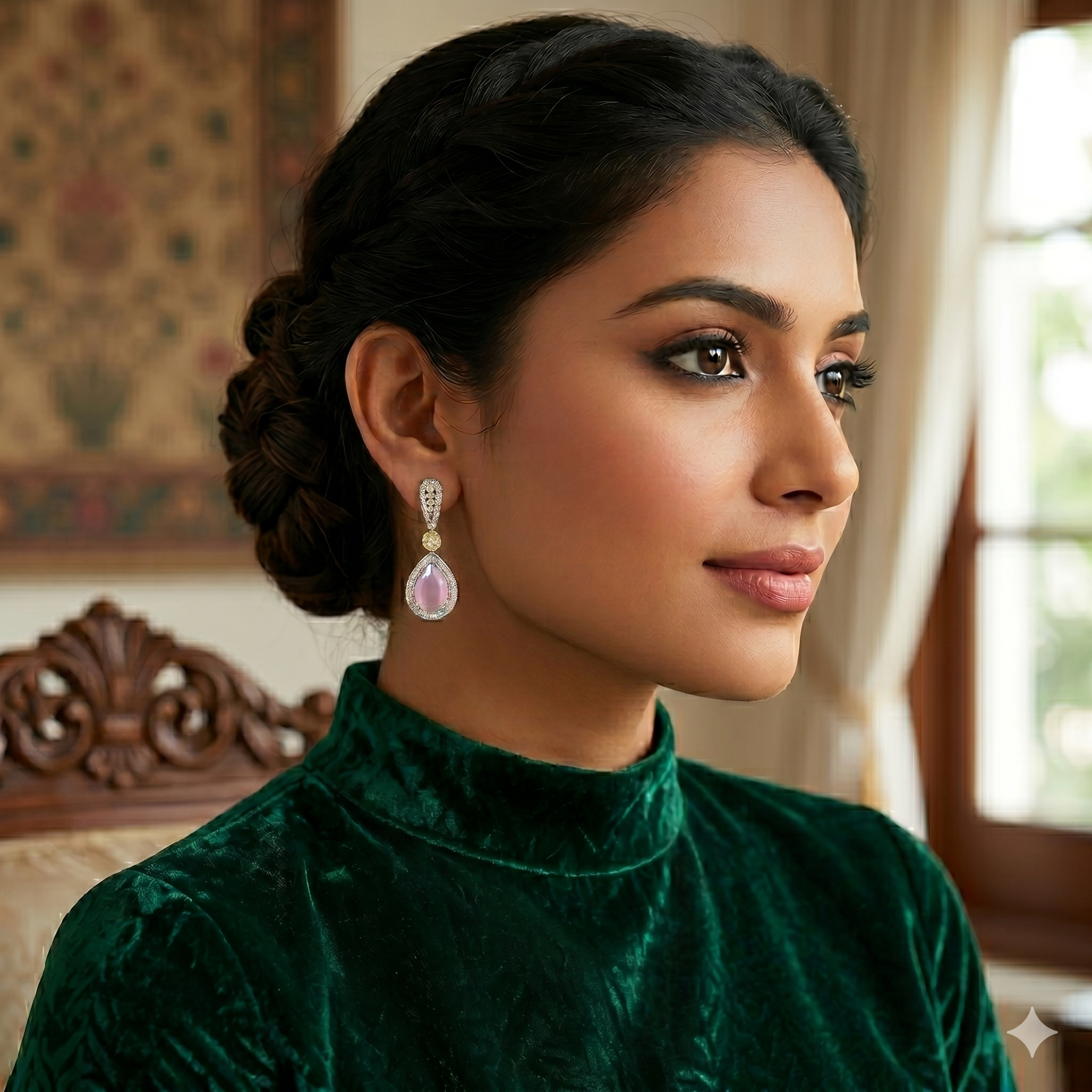 Ultimate Pear Drop Earrings - Light Pink KraftKarat