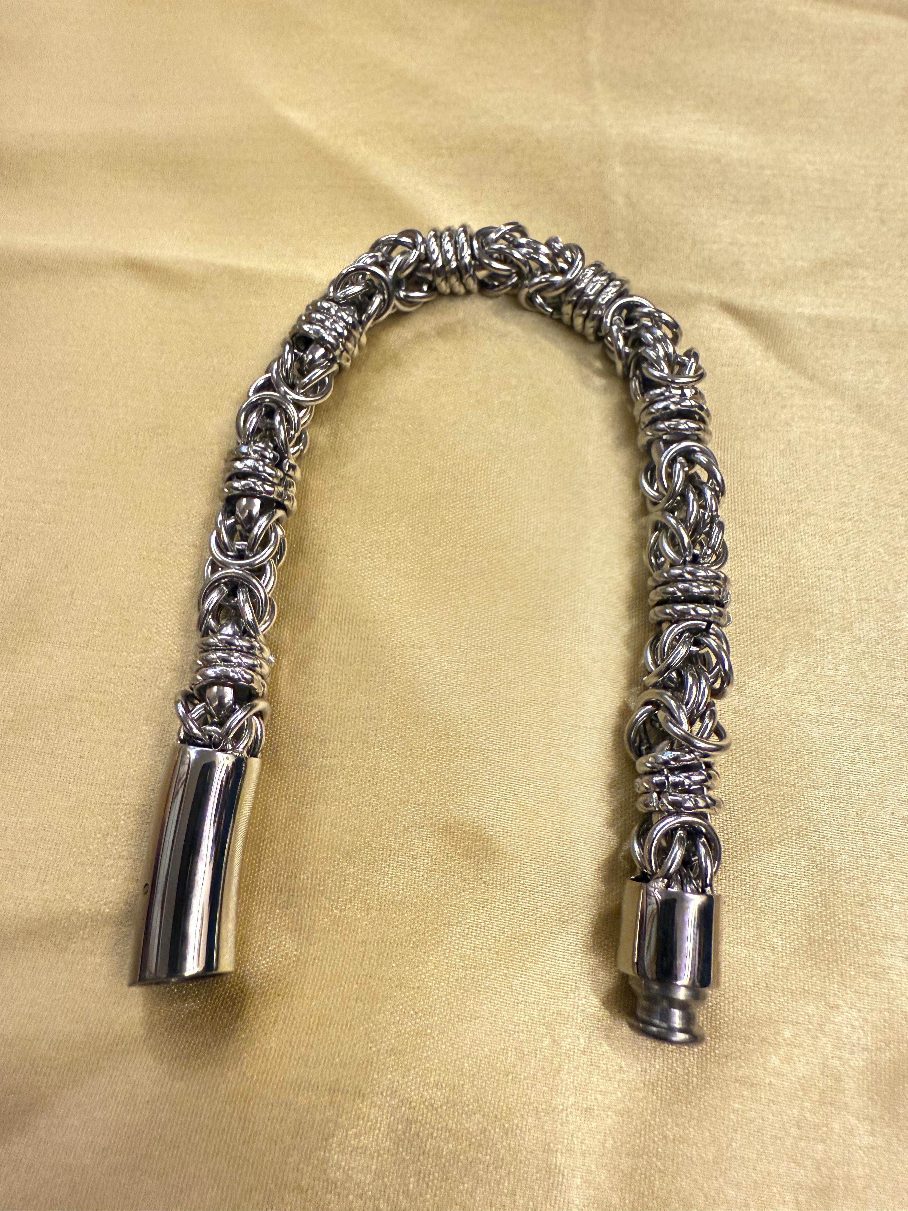 Intricate Silver Chain Link Bracelet - KraftKarat