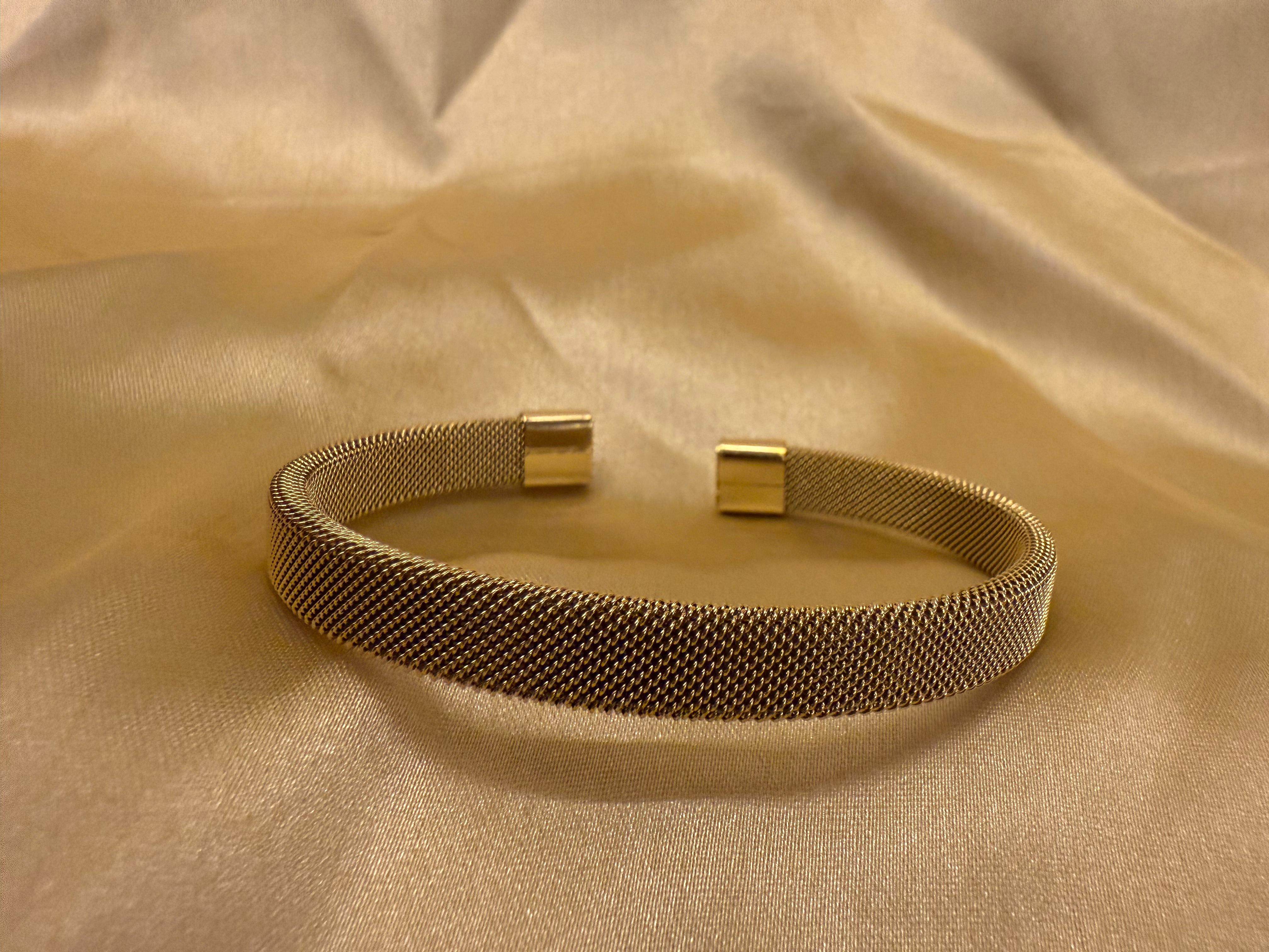 Stainless Steel Mesh Cuff Bracelet - KraftKarat