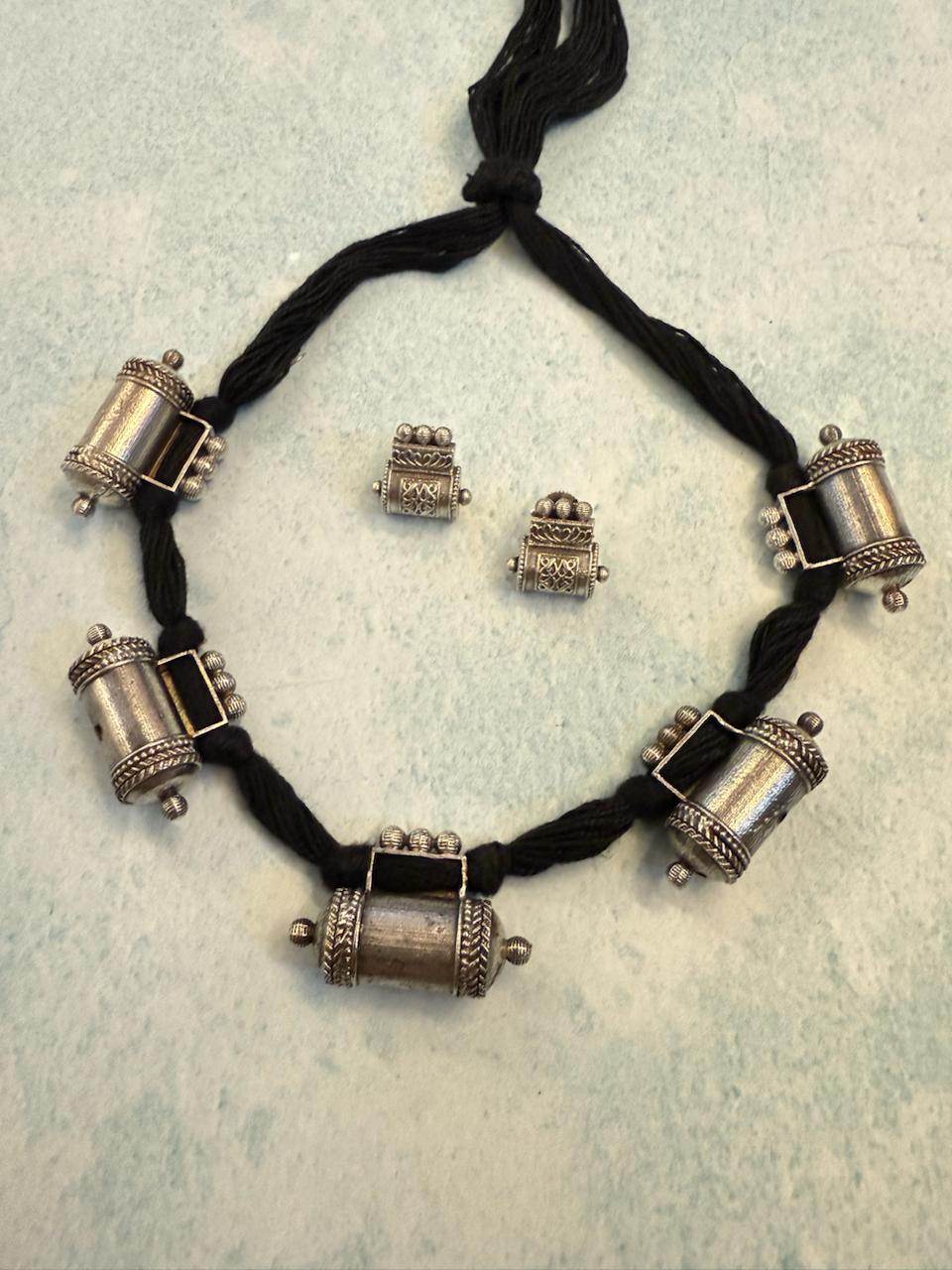 Heritage Amulet German Silver Necklace Set - KraftKarat