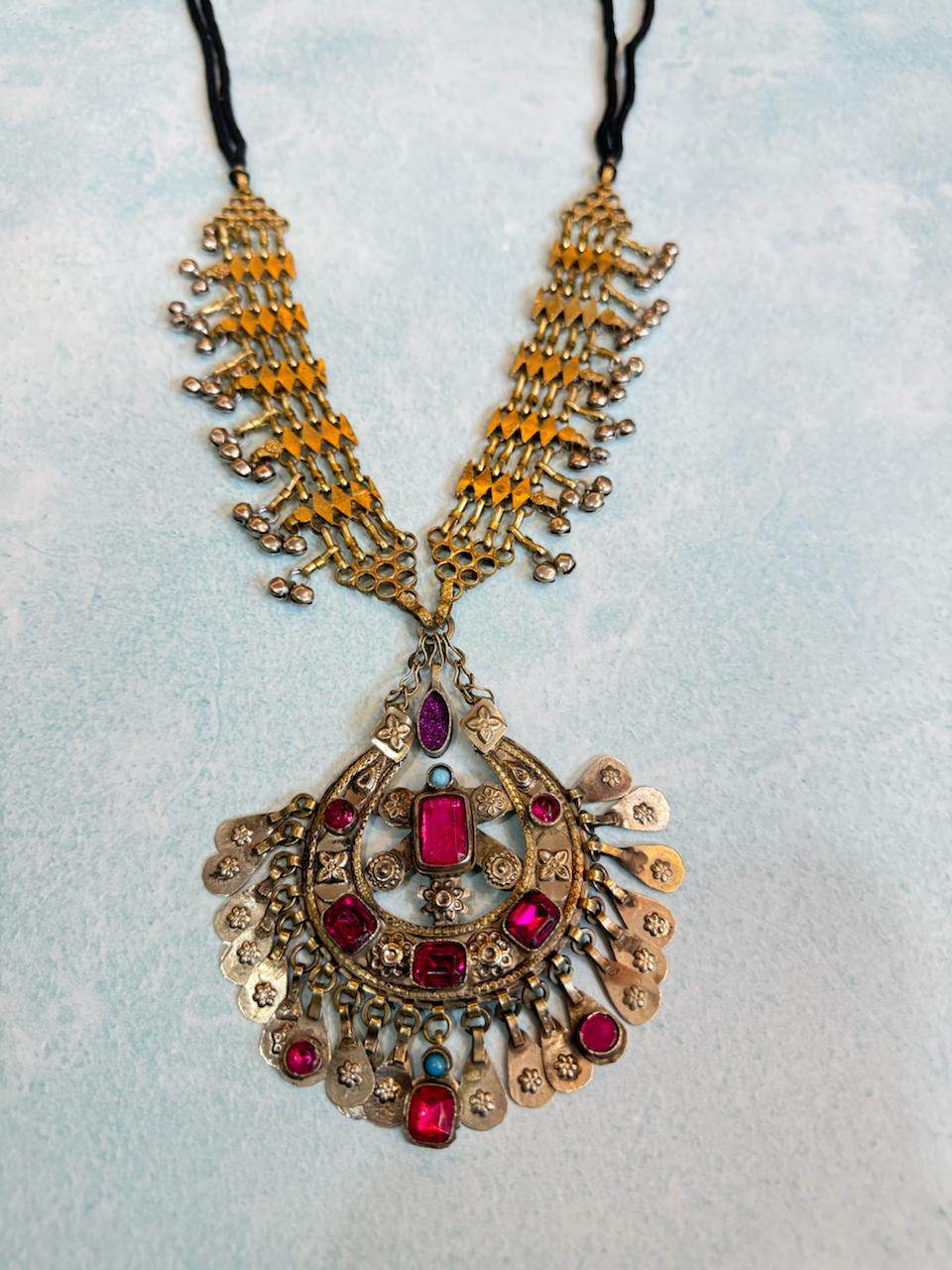 Ruby Royalty Tribal Necklace - KraftKarat