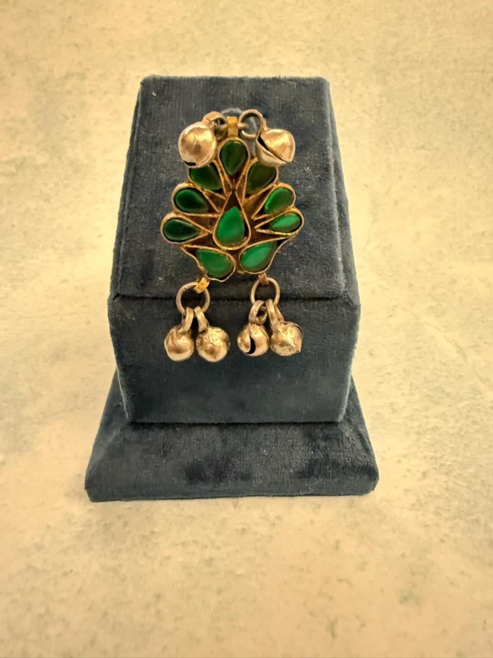 The 'Emerald Leaf' German Silver Ring